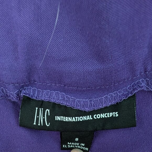 INC shorts Womens 8 Mid Rise Stretch Purple - Picture 3 of 6